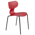 Papatya Yugo-S Stuhl rot, Sesselbeine Elektrophoretische Abscheidung Schwarz 