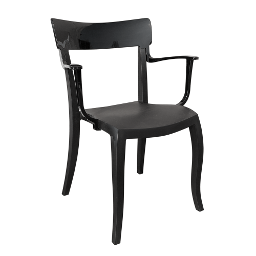 Papatya Hera-K Sessel schwarzer Stuhlsitz, Oberteil Schwarz 