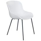 Stuhl Papatya Globe-S ML ist weiß, Beine sind schwarz