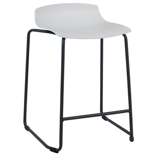 Barhocker Papatya X-Treme Sled Pro ist weiß, Beine sind schwarz