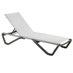 Papatya Wave Sonnenliege grau-braun 61, Material weiß 5001