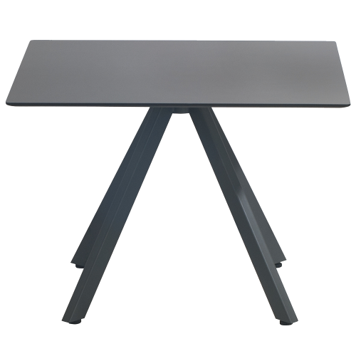 Tisch Papatya Tower 207 59x59x40 schwarze Beine, schwarze Tischplatte 1049M