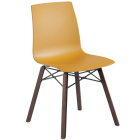 Stuhl Papatya X-Treme S Wox Pro Iroko matt dunkelgelb, Beine aus Irokoholz