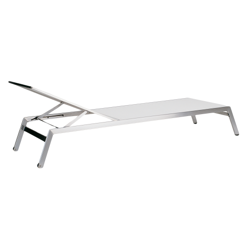 Papatya Zen Sonnenliege weiß Webstoff (Stahl)