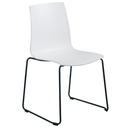 Stuhl Papatya X-Treme S Sled Pro ist weiß, die Beine sind schwarz