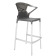 Papatya Ego-K Barhocker anthrazitgrau Stuhlsitz, Oberteil transparent grau