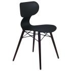 Stuhl Papatya Yugo-S Wox Schwarz , Sesselbeine lackierte Wenge