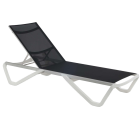 Papatya Wave Sonnenliege weiß 0 1, Material anthrazitgrau 5700