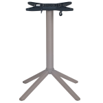 Tischgestell Papatya Time 305 aus Metall mit einem grau-braunen Klappmechanismus