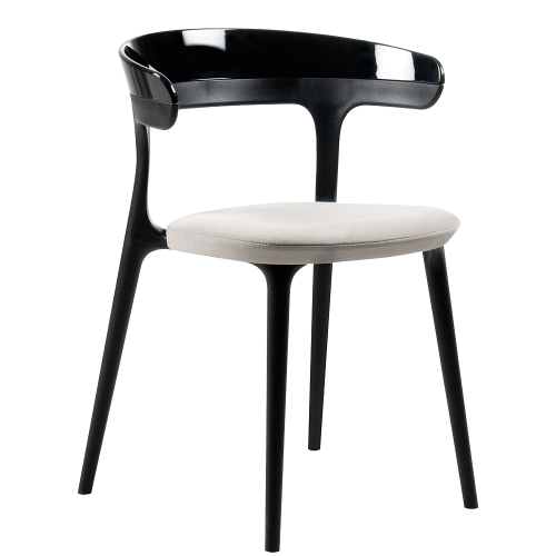 Stuhlkissen Luna, Luna-Stripe (Preis ist pro Kissen) Stamskin graues Gewebe 434