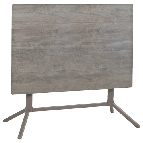 Tischgestell Papatya Time 314 aus Metall mit einem grau-braunen Klappmechanismus