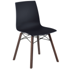 Papatya X-Treme S Wox Pro Iroko-Stuhl mattschwarz, Beine aus Iroko-Holz