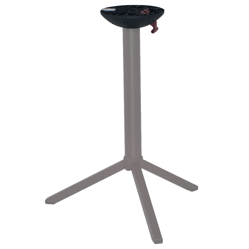 Tischgestell Papatya Time 311 aus Metall mit einem grau-braunen Klappmechanismus