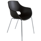 Papatya Opal-ML PRO Sessel Schwarz , Sesselbeine chrome