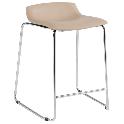 Barhocker Papatya X-Treme Sled BD beige Kunstleder