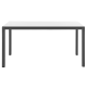 Papatya Idea Tisch 139x79x75 Fuß anthrazit, Tischplatte weiß