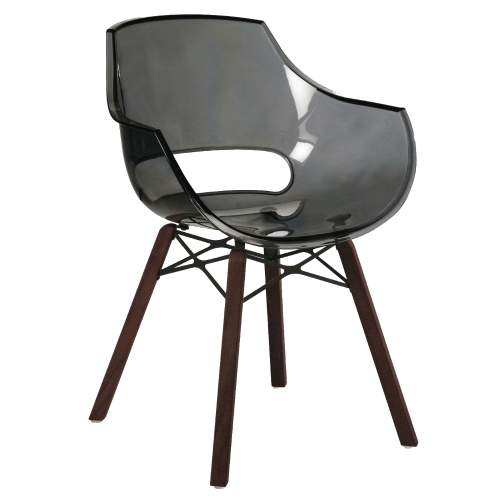 Papatya Opal Sessel Wox Iroko transparent grau