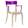 Papatya Hera-K Sessel hellbeige Stuhlsitz, Oberteil transparent Magenta