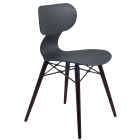 Stuhl Papatya Yugo-S Wox anthrazitgrau, Sesselbeine lackierte Wenge