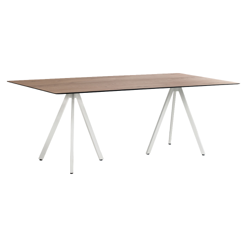 Tisch Papatya Tower 210 179x89x75 weiße Beine, rustikale Tischplatte 3120M