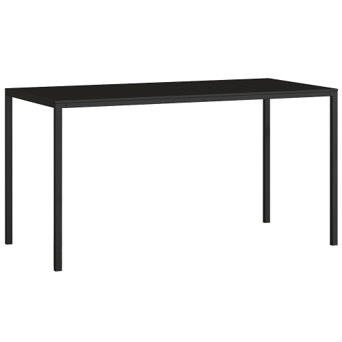 Tisch Papatya Slim 79x119x75 schwarz, HPL Tischplatte schwarz