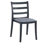 Stuhl mit Sitzkissen Nosta-S anthrazitgrau graues Gewebe Stuhl mit Sitzkissen Nosta-S anthrazitgrau graues Gewebe