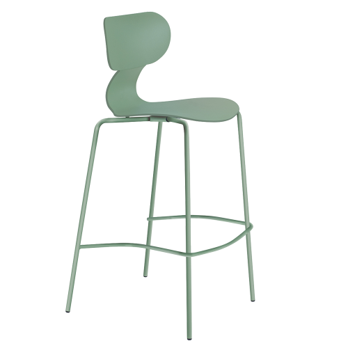 Barstuhl Papatya Yugo-S Bar grüner Sitz, grüne Metallbeine