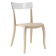Papatya Hera-S Stuhl beige Stuhlsitz, Oberteil transparent