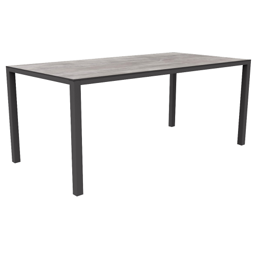 Tisch Papatya Maxima 214x99x75 Fuß Anthrazit matt, Tischplatte Zement 5101STN