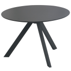 Tisch Papatya Tower 205 D59x40 schwarze Beine, schwarze Tischplatte 1049M