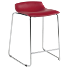 Barhocker Papatya X-Treme Sled BD dunkelrotes Kunstleder