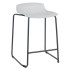 Barhocker Papatya X-Treme Sled Pro ist weiß, Beine sind schwarz