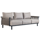 Sofa Papatya Breeze Sofa LS03 anthrazit, graubraune Kordel, graubrauner Stoff