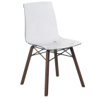 Stuhl Papatya X-Treme S Wox Iroko klar und sauber, die Beine sind aus Iroko-Holz