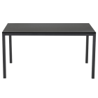 Papatya Idea Tisch 139x79x75 Basis schwarz, Tischplatte schwarz