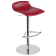 Barhocker Papatya X-Treme BD Platte dunkelrotes Kunstleder, Chrombein höhenverstellbar