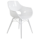 Sessel Papatya Opal-Wox  weiß, das Gestell  Buche weiß lackiert