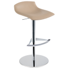 Barhocker Papatya X-Treme BD Platte Kunstleder beige, Chrombein höhenverstellbar