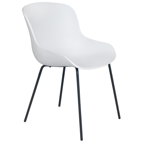 Stuhl Papatya Globe-S ML ist weiß, Beine sind schwarz