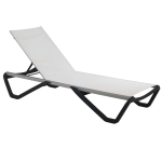 Papatya Wave Sonnenliege anthrazitgrau 22, Material weiß 5001