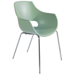 Papatya Opal-ML PRO Sessel resedagrün, Sesselbeine chrome Papatya Opal-ML PRO Sessel resedagrün, Sesselbeine chrome