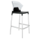 Papatya Ego-S Barhocker schwarzer Stuhlsitz, Oberteil transparent
