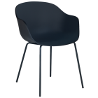 Stuhl Papatya Globe-K ML ist schwarz, Beine sind schwarz