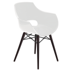 Papatya Opal Sessel-Wox weiß , Material lackierte Wenge