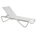 Papatya Wave Sonnenliege weiß 01, Material weiß 5001