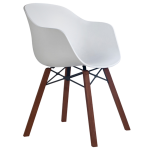 Sessel Papatya Globe-K Wox Iroko weiß, Beine aus Iroko-Holz Sessel Papatya Globe-K Wox Iroko weiß, Beine aus Iroko-Holz