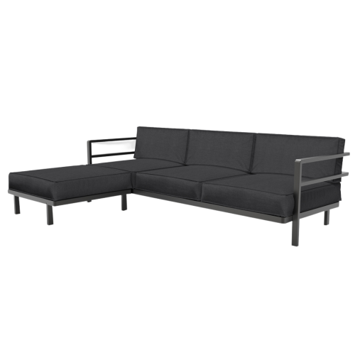 Sofa Papatya Loca LS 3+1 anthrazit, Stoff anthrazit