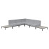 Sofa Papatya Slim Sofagarnitur Eckmodul (B) anthrazit, Stoff anthrazit