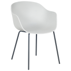 Stuhl Papatya Globe-K ML ist weiß, anthrazitfarbene Beine