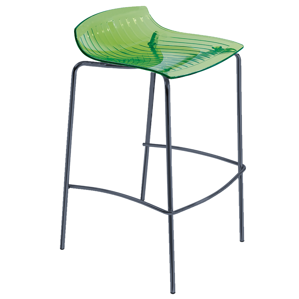 Barhocker Papatya X-Treme BSS grün transparent, Beine anthrazit